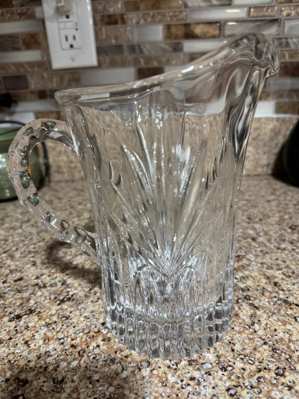 Princess House Royal Highlights Vintage Glass Pitcher 32 oz 24% Lead